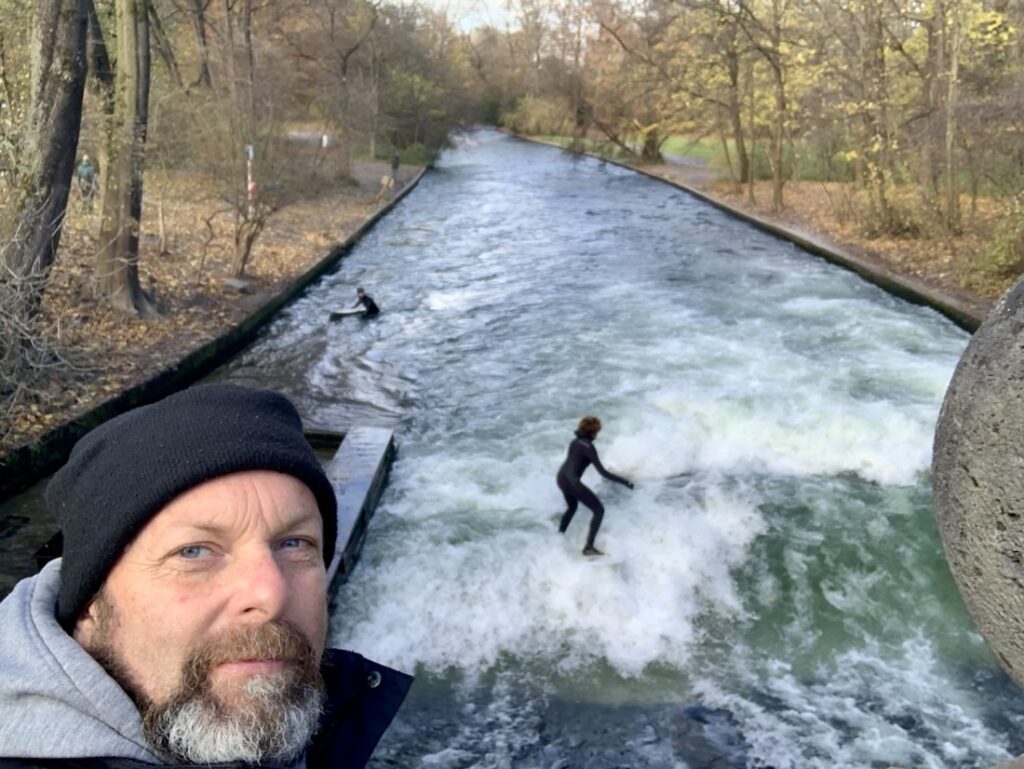 Io all'Englischer Garten di Monaco di Baviera